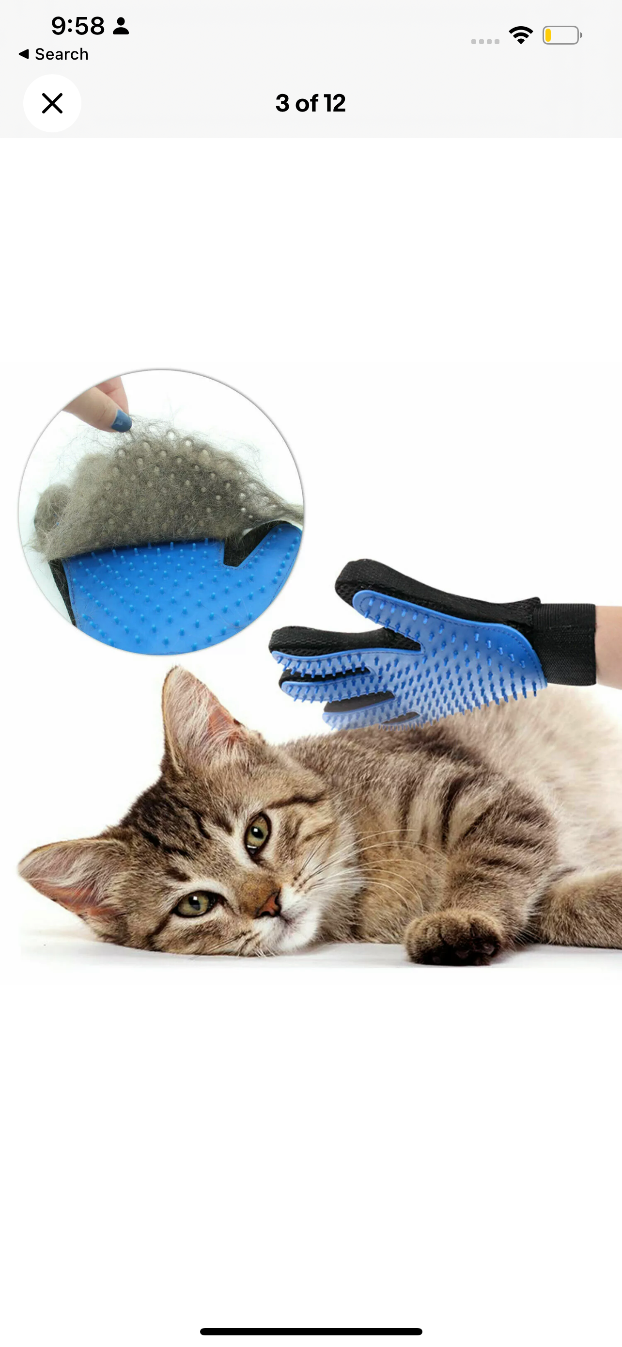 Pet Grooming Glove Brush & Fur Removal Mitt