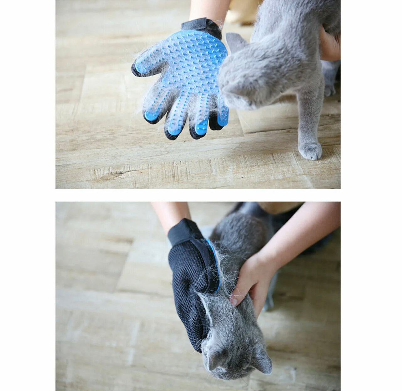 Pet Grooming Glove Brush & Fur Removal Mitt