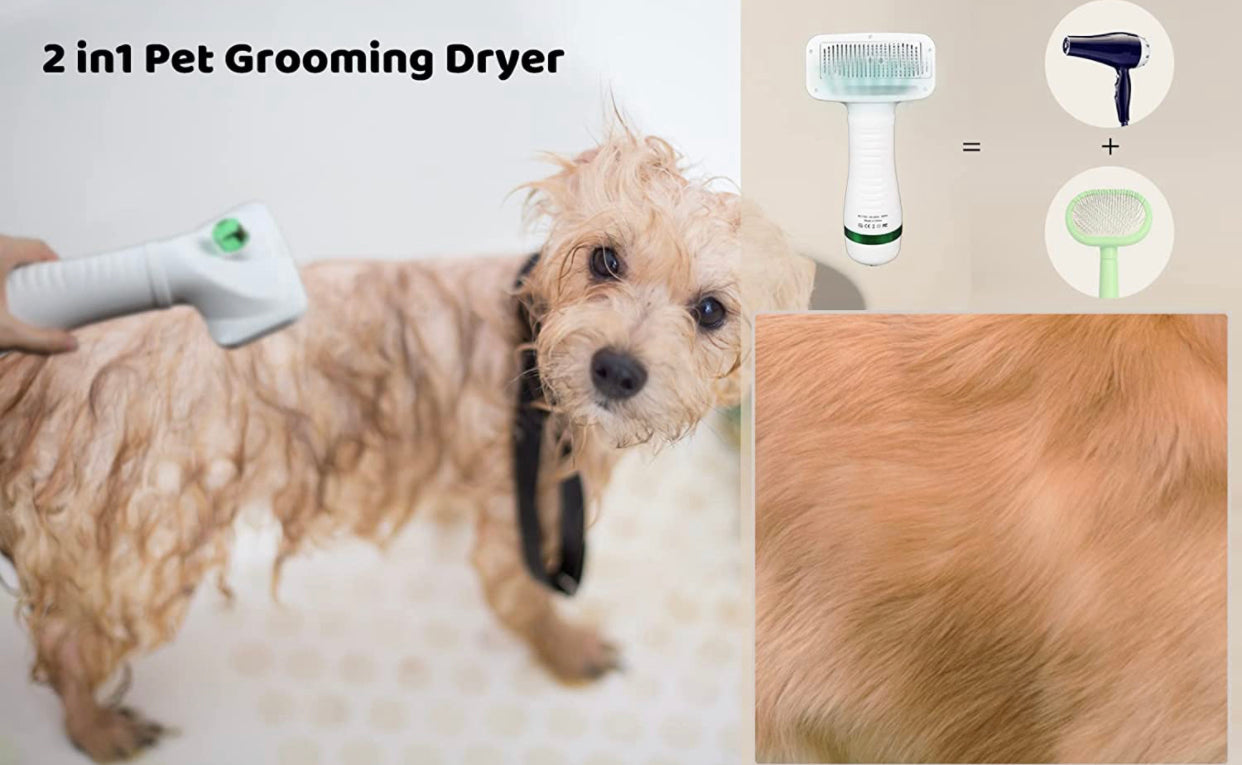 2-In-1 Pet Dog Dryer Quiet Hair Dryers and Comb